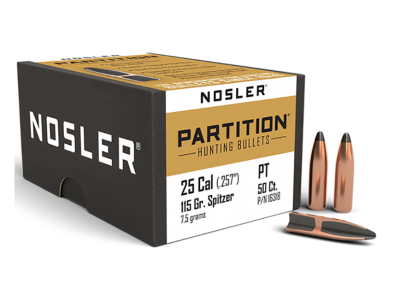 Nosler Partition 25Cal, 50
