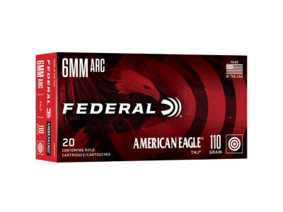 Federal American Eagle Centerfire Rifle Cartridges, 6mm ARC, 20