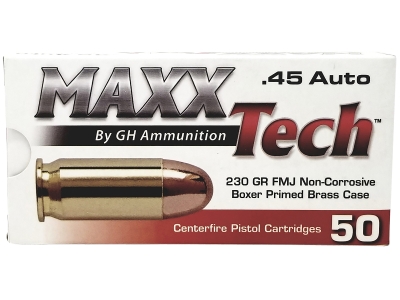 MaxxTech Brass Pistol, .45 ACP, 50