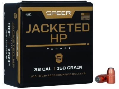 Speer Handgun 38Cal 158gr Jacketed Hollow Point, 100