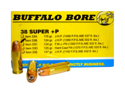 BBA Personal Defense Strictly Business Handgun Rounds, .38 Super, 20