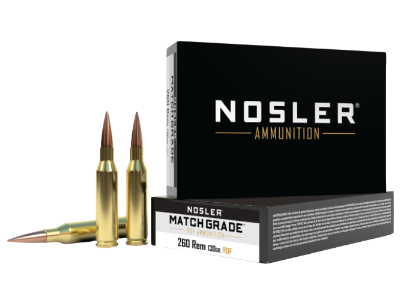 Nosler Match Grade RDF Rifle Rounds, .260 Remington, 20