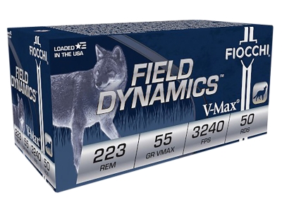 Fiocchi Field Dynamics 223 Rem Hornady V Max, .223 Remington, 50