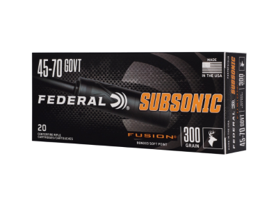 Federal Subsonic Rifle Cartridges, .45-70 Government, 20