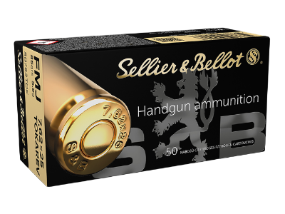 Sellier & Bellot Centerfire Handgun Cartridges, 7.62mm Tokarev, 50