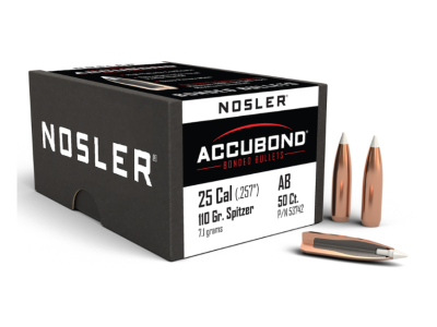 Nosler AccuBond 25Cal Spitzer, 50