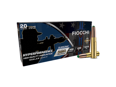 Fiocchi Hyperformance Rifle Rounds, .300 AAC Blackout, 20