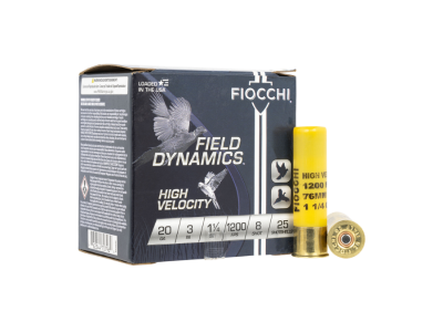 Fiocchi Field Dynamics High Velocity Shotshell Loads, 20 Gauge, 25