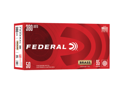 Federal Champion Training Centerfire Handgun Cartridges, .380 ACP, 50