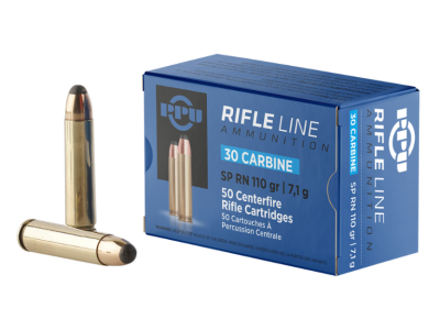 PPU PP30S Standard Rifle 30Carbine  Soft Point Round Nose Ammo, .30 Carbine, 50