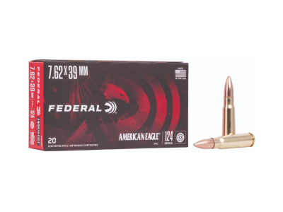 Federal American Eagle Centerfire Rifle Cartridges, 7.62x39mm, 20