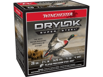 Winchester Drylok Super Steel Magnum 20Gauge 2.75" 3/4oz 4Shot, 20 Gauge, 25
