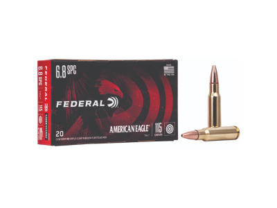 Federal American Eagle Centerfire Rifle Cartridges, 6.8mm Remington SPC, 20