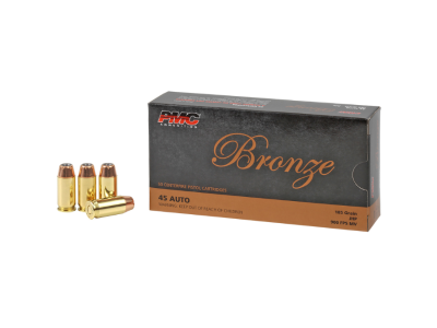 PMC Bronze Centerfire Handgun Cartridges, .45 ACP, 50