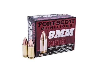 Fort Scott 9mm 80 Grain Centerfire Pistol Ammunition 20 Per Box, 9mm Luger