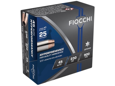 Fiocchi Hyperformancez Hornady XTP Hollow Point, .45 ACP, 25