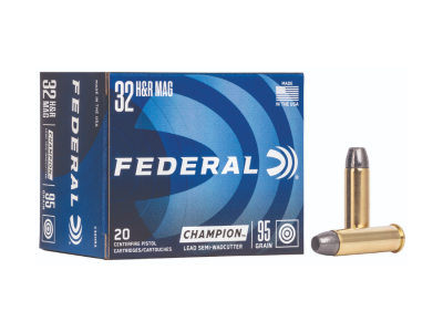 Federal Champion Training Centerfire Handgun Cartridges, .32 H&R Magnum, 20