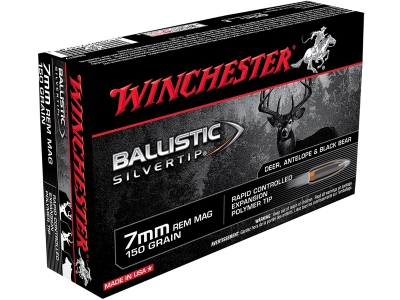 Winchester Ballistic Silvertip 7mm Rem Mag 150gr Polymer Tip RCE, 7mm Remington Magnum, 20