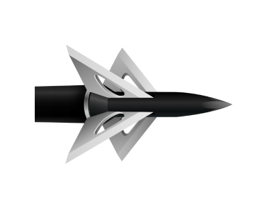 Slick Trick Grizztrick 2 Broadheads 100 gr. 4 pk., Black, 4 Count