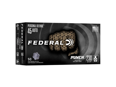 Federal Personal Defense Punch Handgun Cartridges, .45 ACP, 50