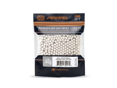 Air Raid 0.40g 6mm Precision Airsoft BBs  1,000ct, White, 1000