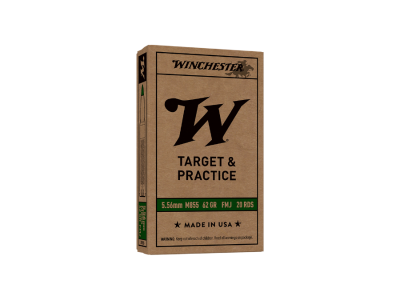 Winchester USA M855 Green Tip Full Metal Jacket Rifle Ammunition, 5.56x45mm NATO, 20