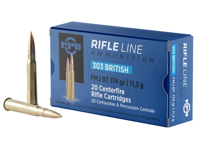 PPU Standard Rifle Ammunition, .303 British, 20
