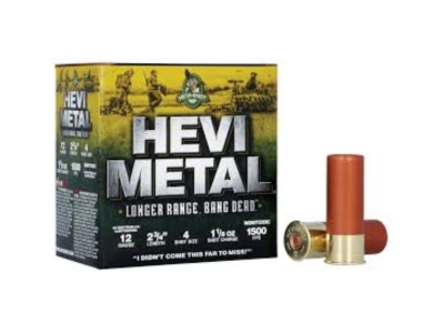 Hevi-Shot HEVI-Metal Longer Range 12 Gauge 2.75" 1 1/8oz 4 Shot, 25