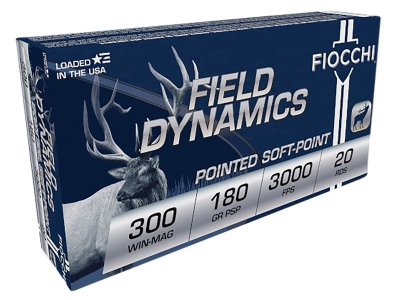 Fiocchi Field Dynamics 300 WinMag 180gr PSP, .300 Winchester Magnum, 20