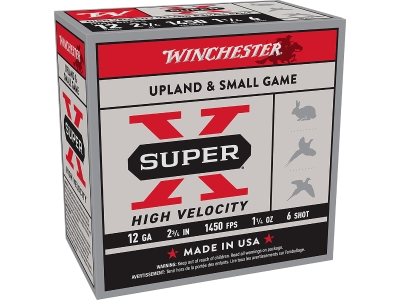 Winchester Super X High Velocity 12Gauge 2.75" 1 1/4oz 6Shot, 12 Gauge, 25
