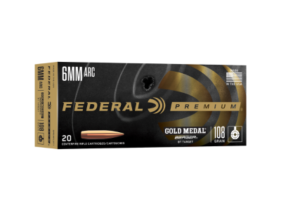 Federal Gold Medal Berger Rifle Cartridges, 6mm ARC, 20