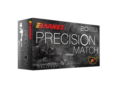 Barnes Precision Match Rifle Cartridges, .308 Winchester, 20