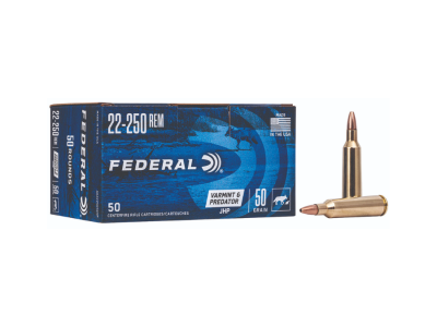 Federal Varmint & Predator Centerfire Rifle Cartridges, .22-250 Remington