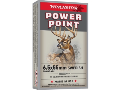 Winchester Power-Point 6.5x55 Swedish 140gr, 6.5x55mm Swedish, 20