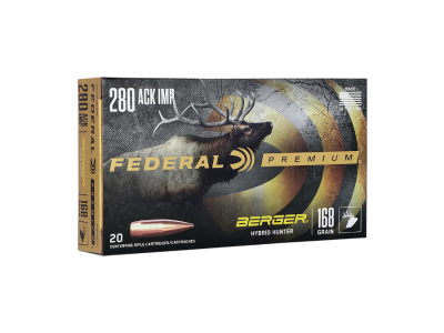 Federal Berger Hybrid Hunter Rifle Cartridges, .280 Ackley Improved, 20