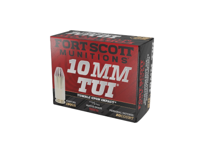 Fort Scott Tumble Upon Impact (TUI) Handgun Rounds, 10mm Auto, 20