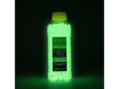 Air Raid PRO TRACER 0.25g 6mm Airsoft BBs  2,500ct, Green, 2500