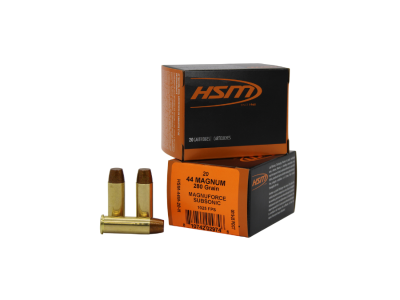 HSM Magnuforce Subsonic Handgun Rounds, Brass, .44 Magnum, 20