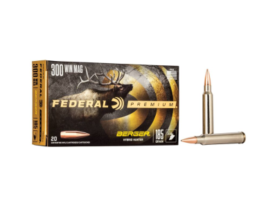 Federal Berger Hybrid Hunter Rifle Cartridges, .300 Winchester Magnum, 20