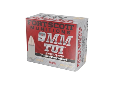 Fort Scott 9mm 115 Grain Centerfire Pistol Ammunition 20 Per Box, 9mm Luger