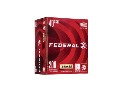 Federal Champion Training Centerfire Handgun Cartridges, .40 S&W, 200