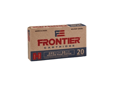 Frontier Cartridge FR140 Military Grade Centerfire Rifle 223Rem 55gr Hollow Point Match, .223 Remington, 20