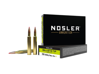 Nosler Ballistic Tip Rifle Rounds, .280 Ackley Improved, 20
