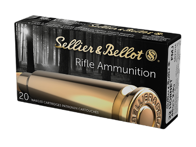 Sellier & Bellot Centerfire Rifle Cartridges, .22 Hornet, 20