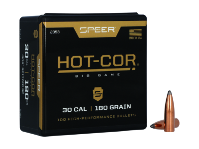 Speer Hot-Cor 30 Cal Spitzer Soft Point, .308 (7.82mm), 100