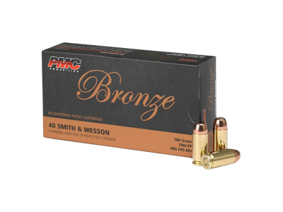 PMC Bronze Centerfire Handgun Cartridges, .40 S&W, 50