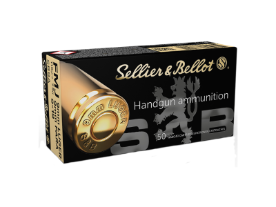 Sellier & Bellot Centerfire Cartridges, Full Metal Jacket, 9mm Luger, 50