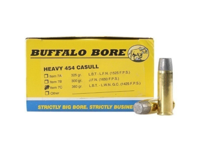 BBA Personal Defense Centerfire Handgun Rounds, .454 Casull, 20