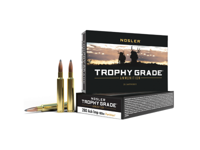 Nosler Trophy Grade Rifle Rounds, .280 Ackley Improved, 20