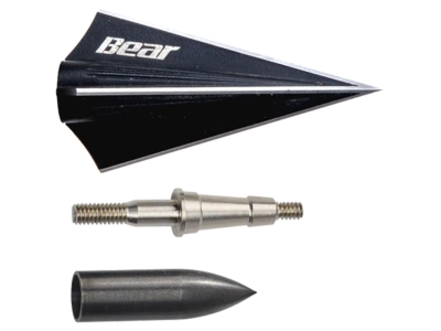 Bear 3 Blade Razor Head VWS Broadhead Kit, Fixed, Black